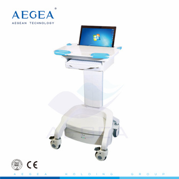 AG-WT005 more advanced hospital medical emergency height adjustable ABS notebook medical workstation trolley